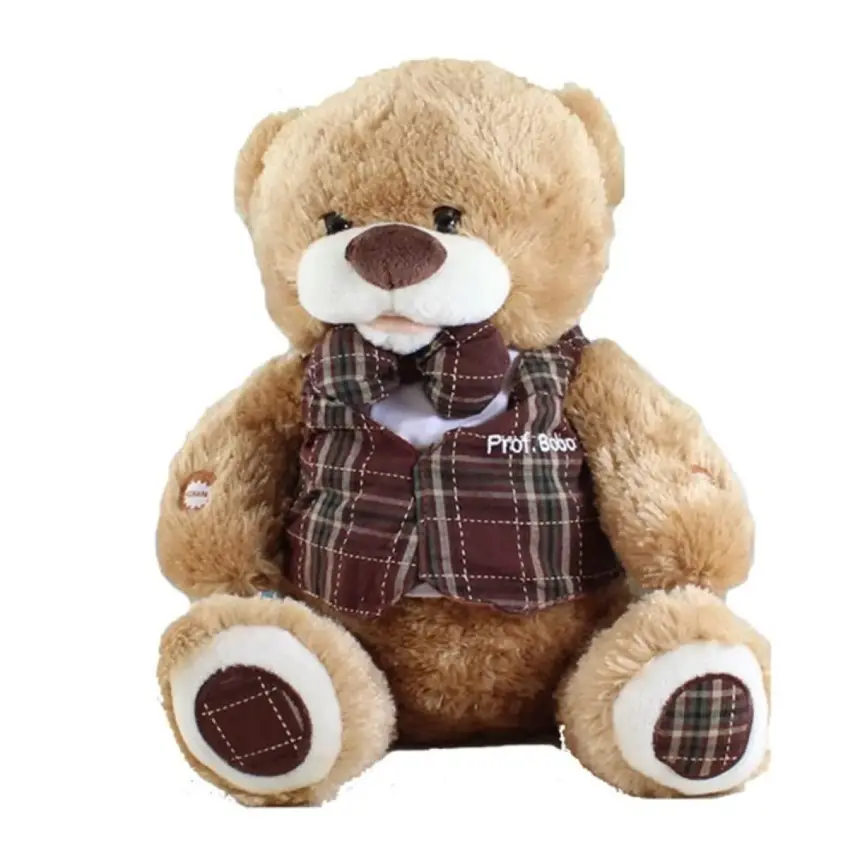 Profesör Bobo Konuşan İnteraktif Peluş Ayıcık 30 cm - 3