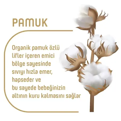 Pure Baby Organik Bebek Bezi 4 Beden Maxi 52li Jumbo Paket (1)