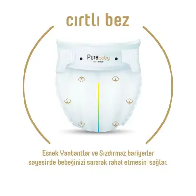 Pure Baby Organik Bebek Bezi 4 Beden Maxi 52li Jumbo Paket - 4