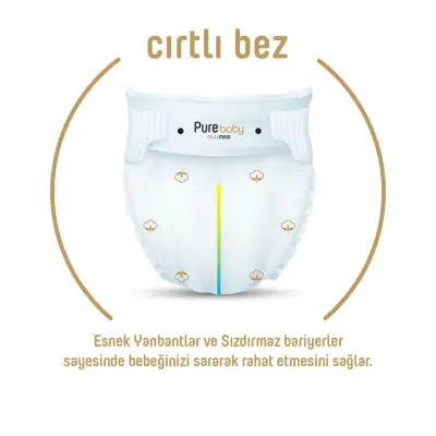 Pure Baby Organik Bebek Bezi 6 Beden XL 60lı - 7