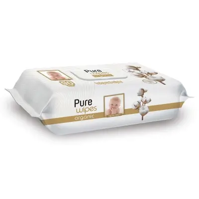 Pure Baby Organik Pamuklu Bebek Islak Havlu 90lı - 3