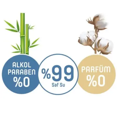 Pure Baby Organik Yenidoğan Islak Havlu 70 Adet (1)