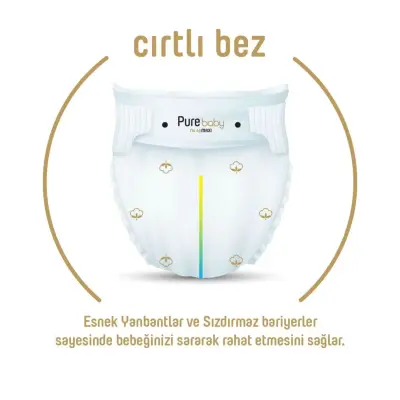 Pure Baby Pamuk Bebek Bezi 2 Beden Mini 68li Jumbo Paket - 3