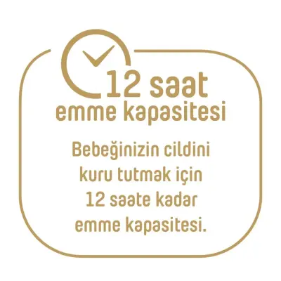 Pure Baby Pamuk Bebek Bezi Yenidoğan 64lü Jumbo Paket - 12