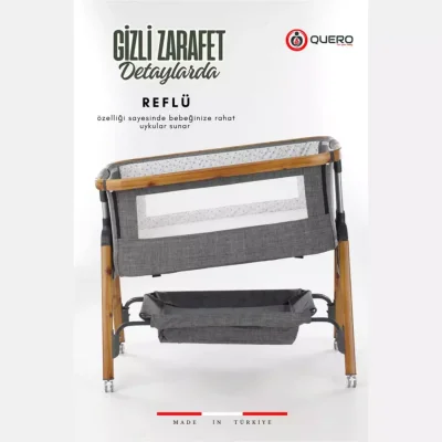 Quero Losa Anne Yanı Beşik 60x90 cm Gri (1)