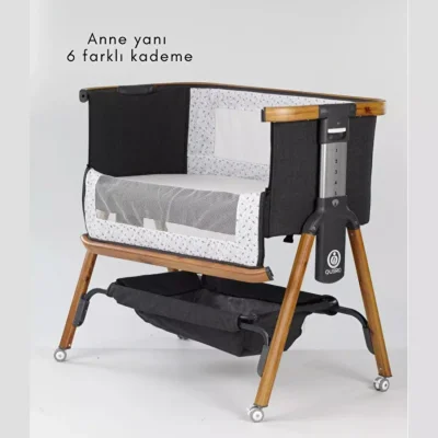 Quero Losa Anne Yanı Beşik 65x105 cm Siyah - 3