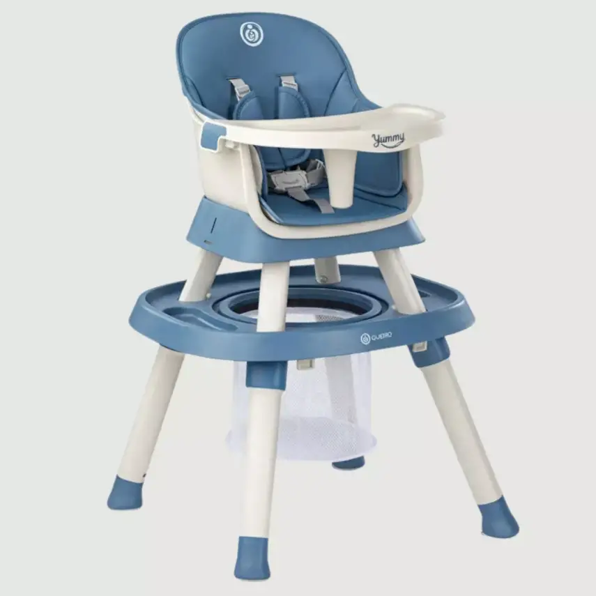 Quero Yummy 12in1 Mama Sandalyesi 12 Özellikli Çalışma ve Oyun Masalı Çok Fonksiyonlu Portatif Mama Sandalyesi Mavi - 1