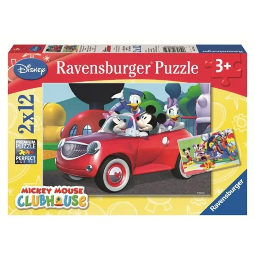Ravensburger 2x12 Parçalı Puzzle Want Disney Mickey-075652 - 1
