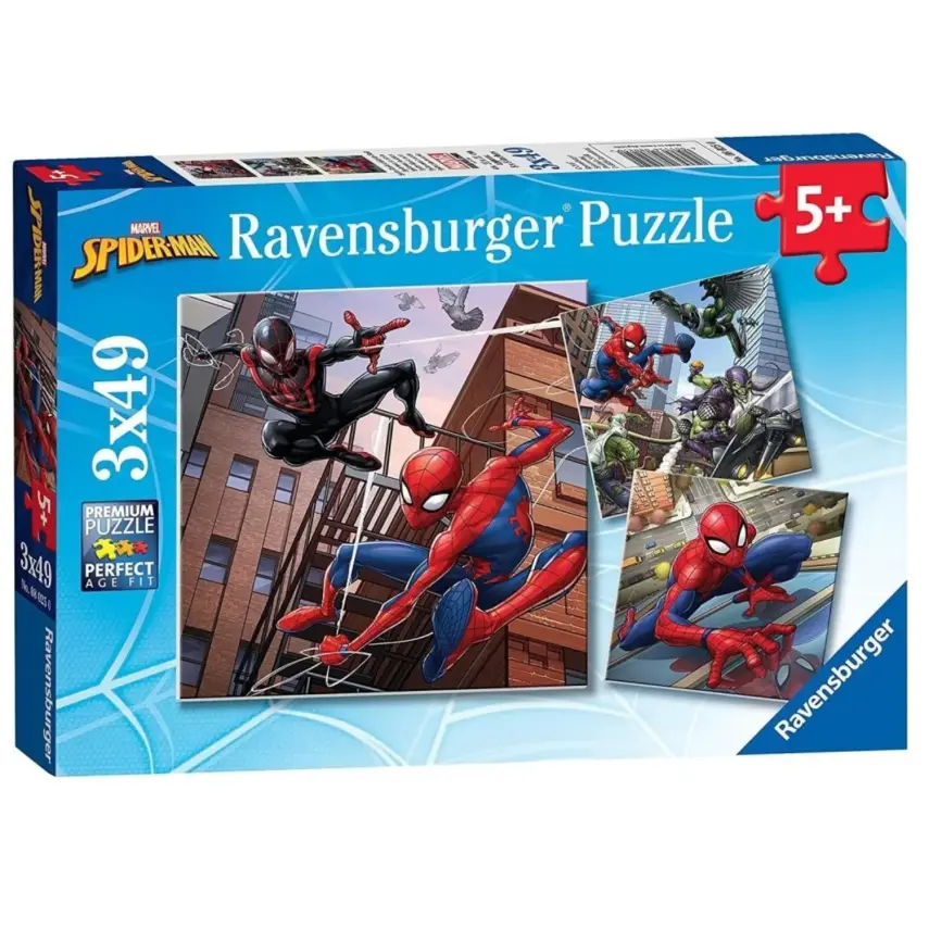 Ravensburger 3x49 Parçalı Puzzle Spiderman-080250 - 1