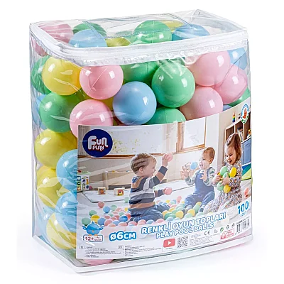 Renkli Havuz Topları 6cm 100lü