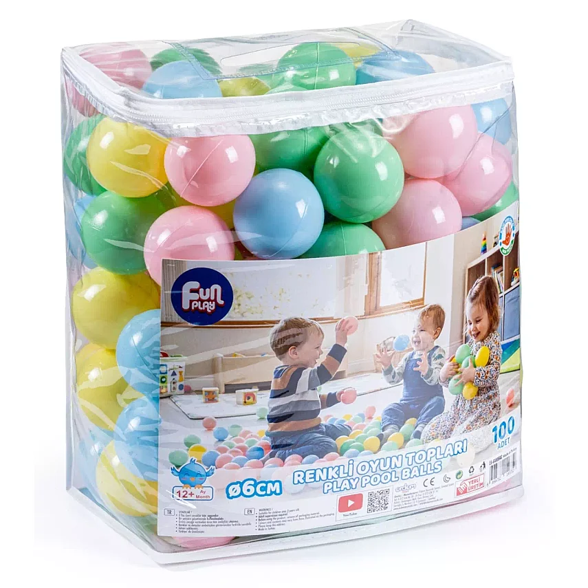 Renkli Havuz Topları 6cm 100lü - 1