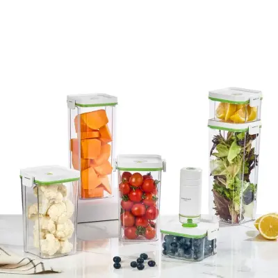 Respiroxhome Vakumlu Saklama Kabı Seti 6lı Şarjlı Otomatik Pompalı (1)