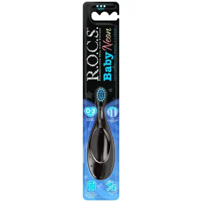 Rocs Baby Diş Fırçası Neon 0-3 Yaş (1)