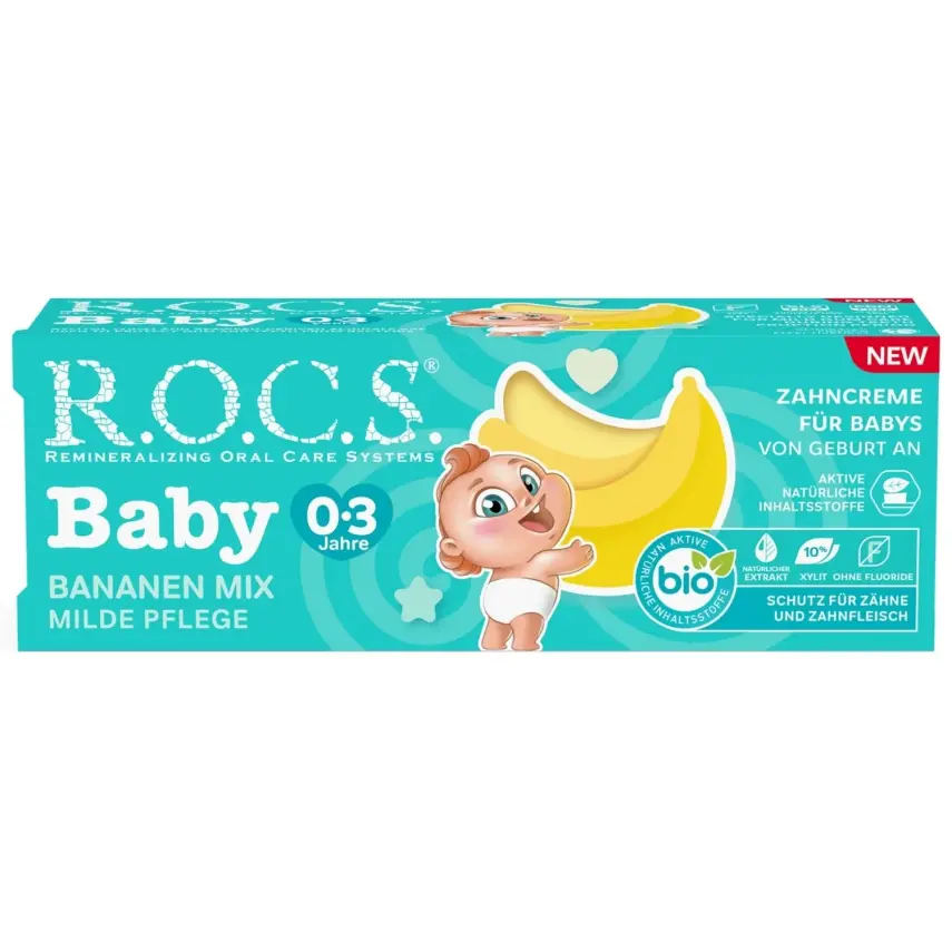 Rocs Baby Diş Macunu Muz Püresi 0-3 Yaş - 5