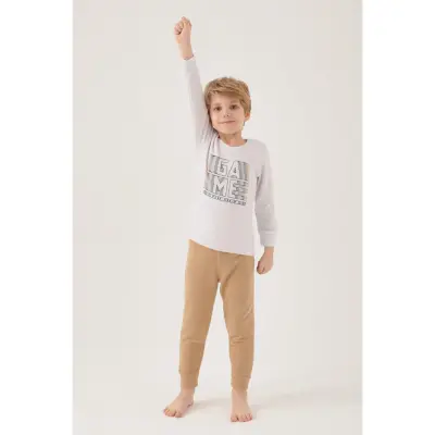 RolyPoly Erkek Çocuk Pijama Takımı Vizon - 4