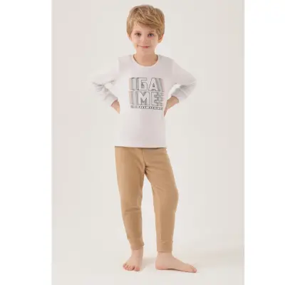 RolyPoly Erkek Çocuk Pijama Takımı Vizon - 6