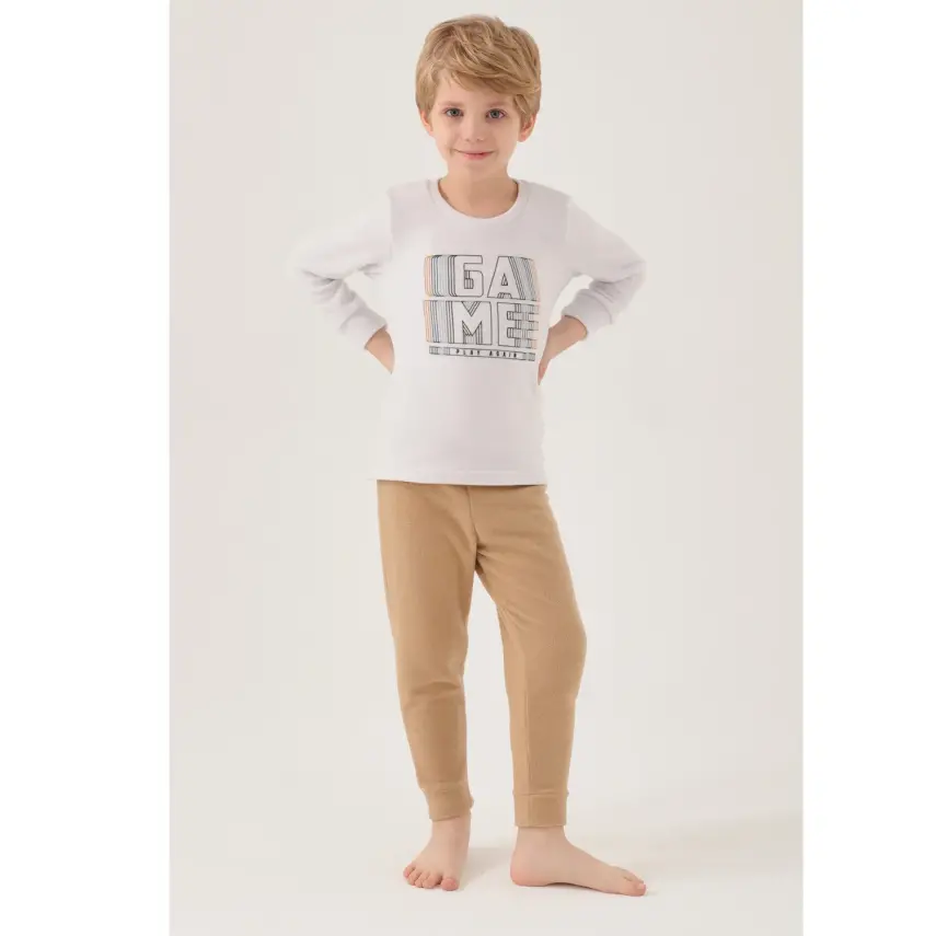 RolyPoly Erkek Çocuk Pijama Takımı Vizon - 11