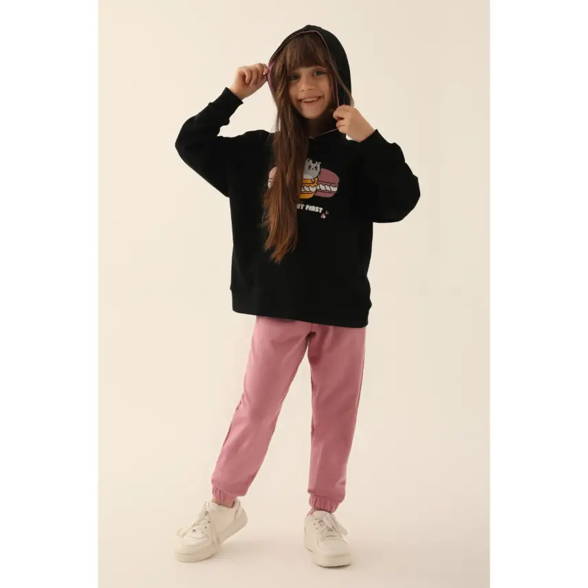 RolyPoly Kız Çocuk Eşofman Takımı Siyah - 3