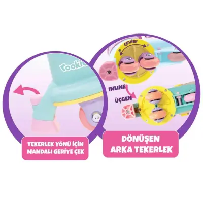 Rookie Ayarlanabilir Dönüşen Tekerlekli 2 In 1 Twisty Paten - Mor (1)