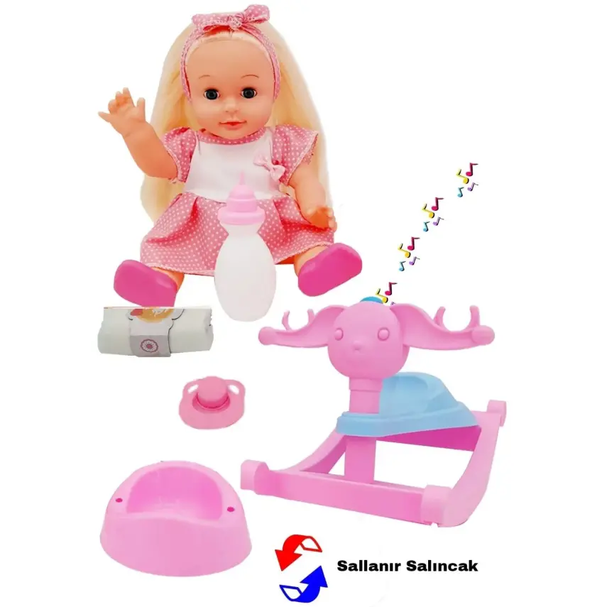 Roza Panda Salıncaklı Altını Islatan Bebek - 8