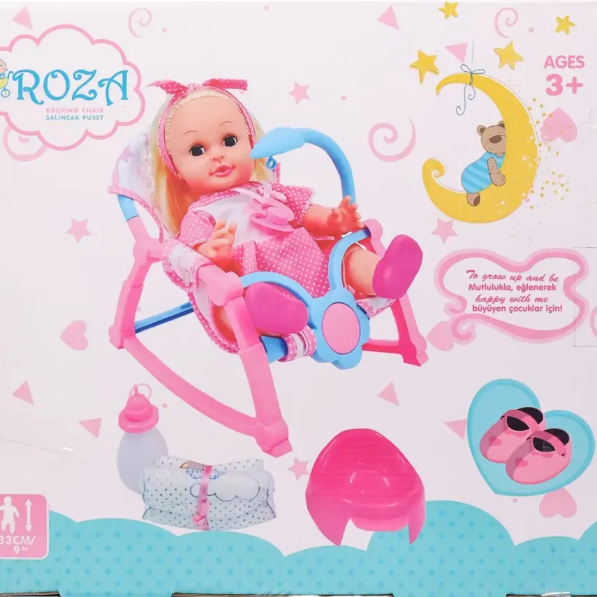 Roza Salıncaklı Altını Islatan Bebek Sesli - 2