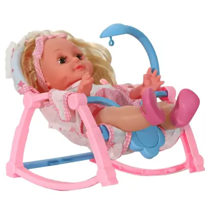 Roza Salıncaklı Altını Islatan Bebek Sesli - 5