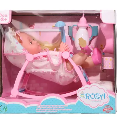 Roza Salıncaklı Altını Islatan Bebek Sesli - 3