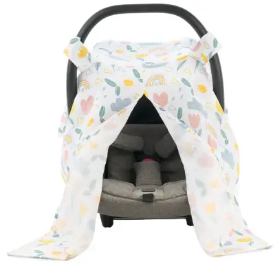 SafeMom Müslin Ana Kucağı Örtüsü Flowers (1)