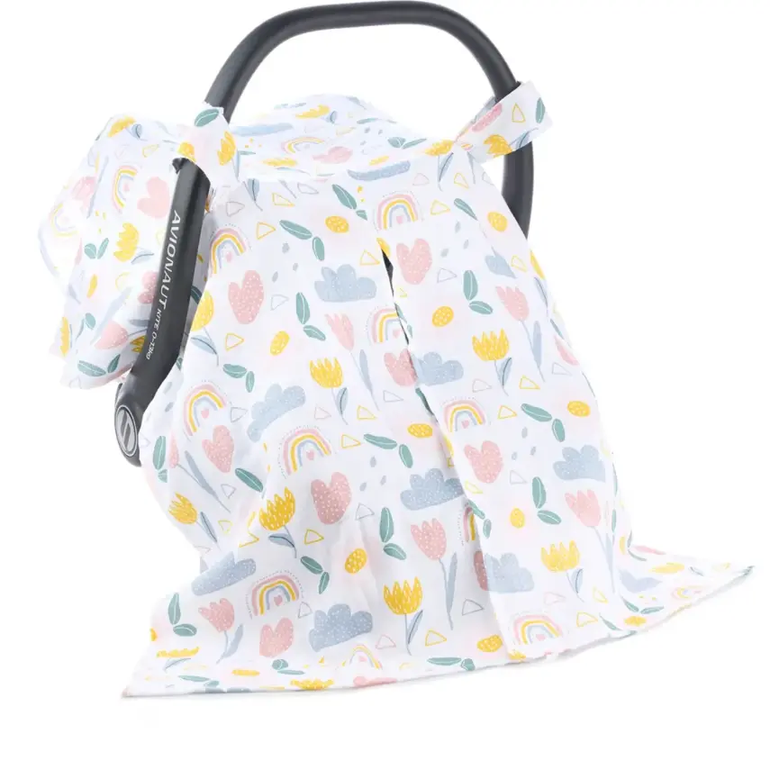 SafeMom Müslin Ana Kucağı Örtüsü Flowers - 1