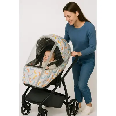 SafeMom Oxford Bebek Arabası Yağmurluğu - 3