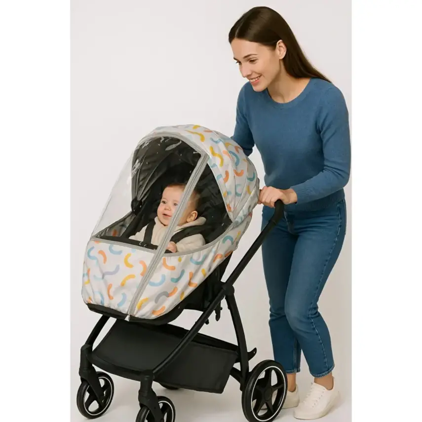SafeMom Oxford Bebek Arabası Yağmurluğu - 3