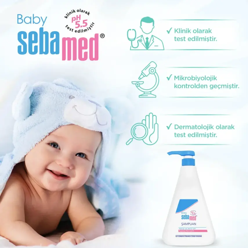 Sebamed Baby Nemlendirici Etkili Papatya Özütlü Bebek Şampuanı 750 ml - 23