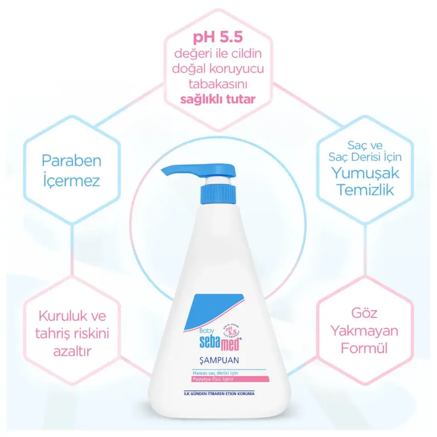 Sebamed Baby Nemlendirici Etkili Papatya Özütlü Bebek Şampuanı 750 ml - 9