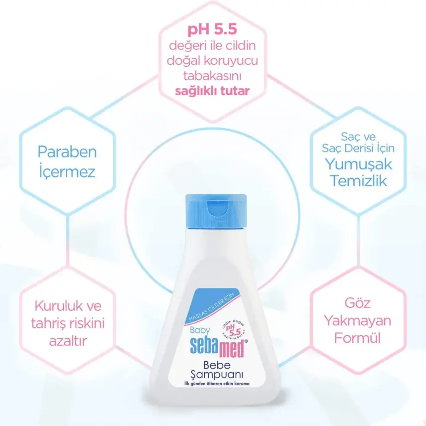 Sebamed Bebek Saç ve Vücut Şampuanı 150 ml x2 - 6
