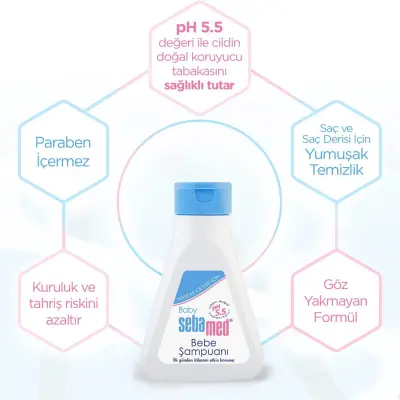 Sebamed Bebek Saç ve Vücut Şampuanı 150 ml x3 - 3