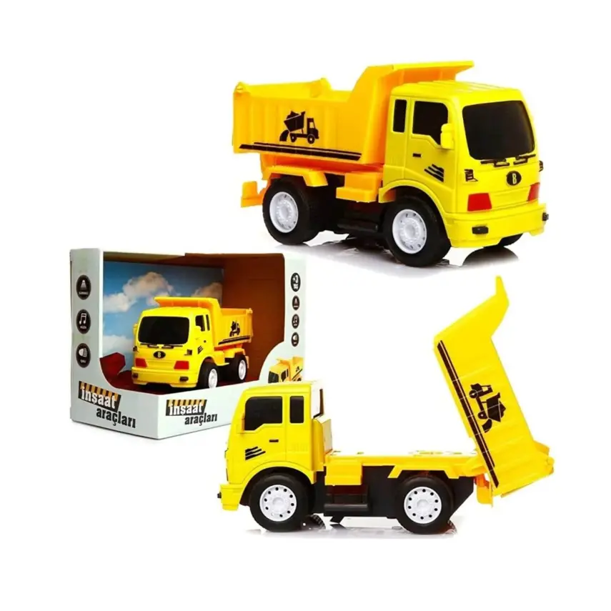 Şehrin İnşaat Araçları Araçları Pilli Sürtmeli Işıklı Kamyon - 1