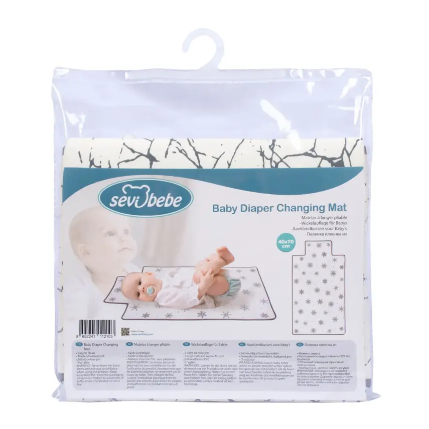 Sevi Bebe Alt Açma Minderi Mermer Desen - 2