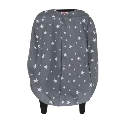 Sevi Bebe Ana kucağı Örtüsü Gri Yıldız - 3