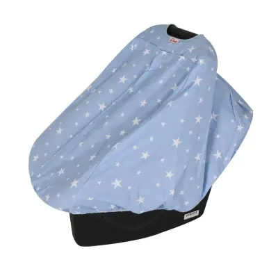 Sevi Bebe Ana Kucağı Örtüsü Mavi Yıldız 