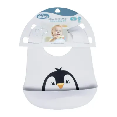 Sevi Bebe Ayarlanabilir Silikon Mama Önlüğü Gri - 3