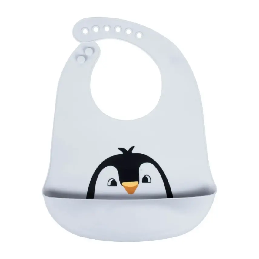 Sevi Bebe Ayarlanabilir Silikon Mama Önlüğü Gri - 1