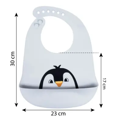 Sevi Bebe Ayarlanabilir Silikon Mama Önlüğü Gri - 4