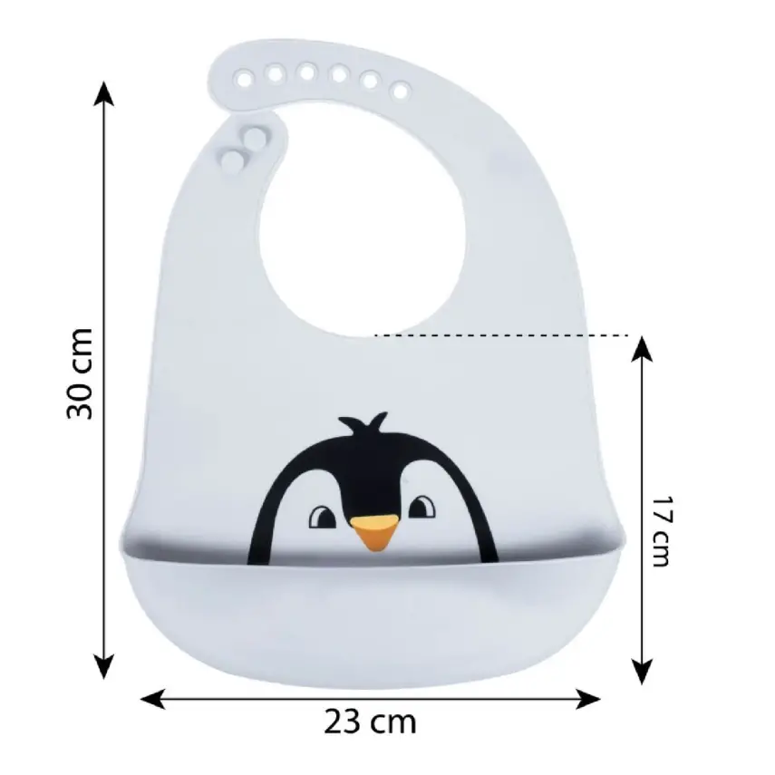 Sevi Bebe Ayarlanabilir Silikon Mama Önlüğü Gri - 4