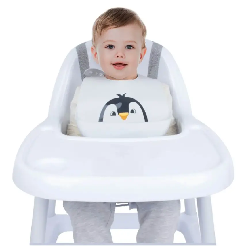 Sevi Bebe Ayarlanabilir Silikon Mama Önlüğü Gri - 2