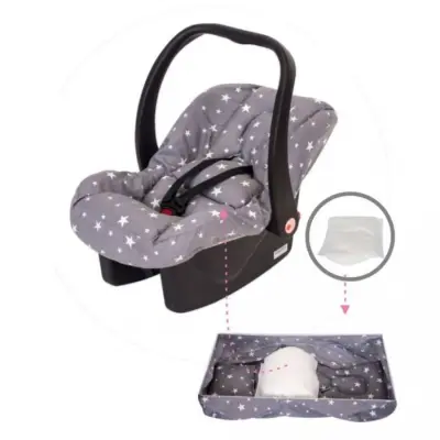 Sevi Bebe Bel Destekli Ana Kucağı Örtüsü Gri Yıldız - 6