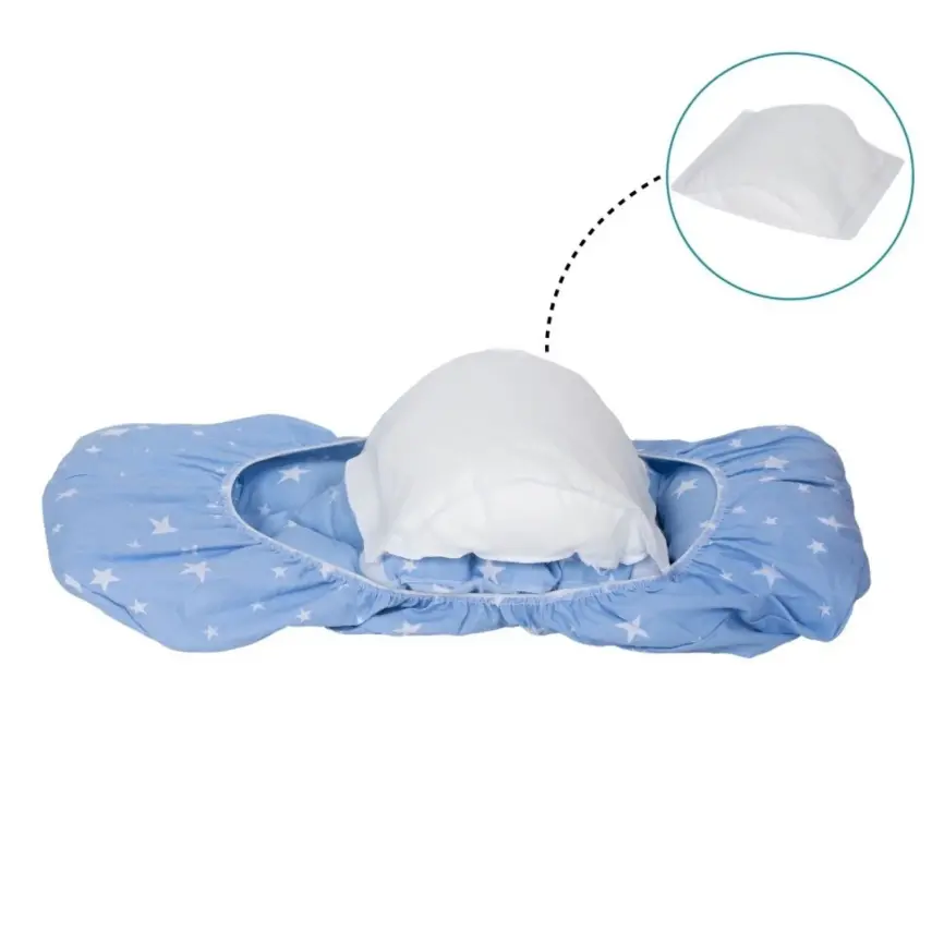 Sevi Bebe Bel Destekli Ana Kucağı Örtüsü Mavi Yıldız - 2