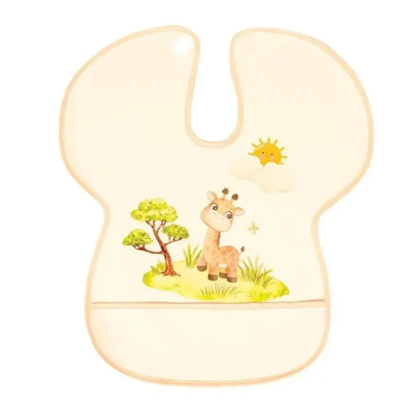 Sevi Bebe Büyük Muşamba Bebek Önlük Mutlu Zürafa - 1