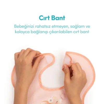 Sevi Bebe Cırtlı Muşamba Önlük Mutlu Tavşan - 3