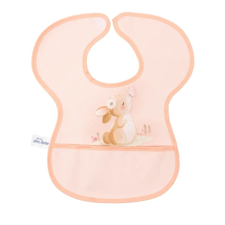 Sevi Bebe Cırtlı Muşamba Önlük Mutlu Tavşan - 1