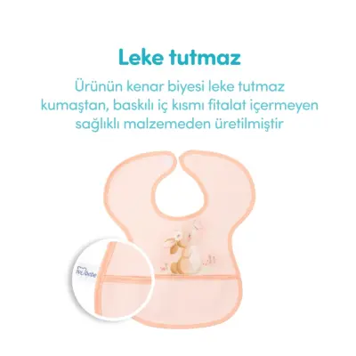 Sevi Bebe Cırtlı Muşamba Önlük Mutlu Tavşan - 5
